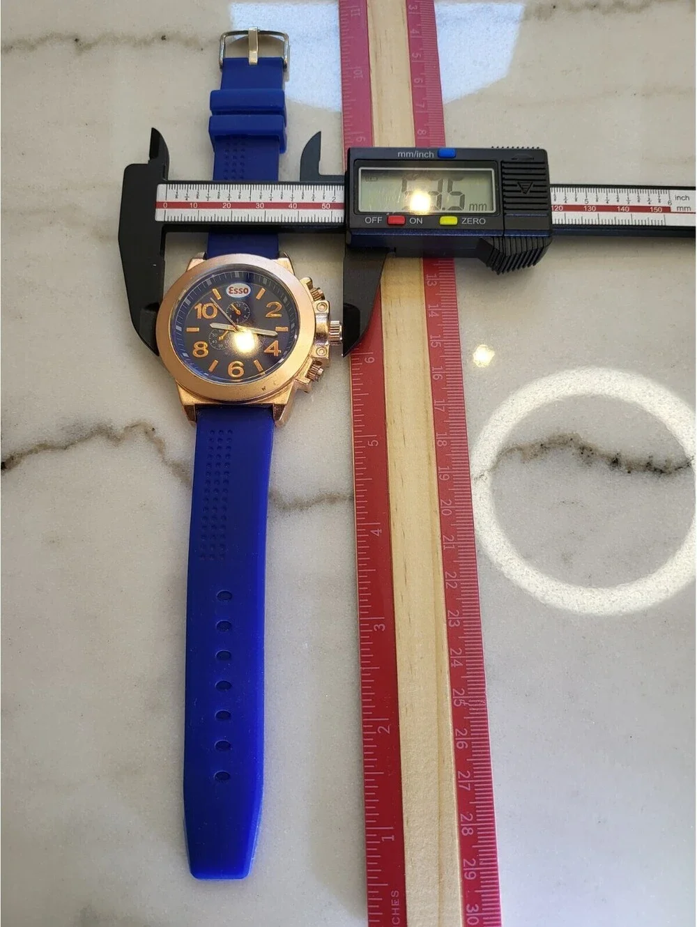 Men's Quartz Watch Working New Battery Automobilia 46mm ESSO Gasoline Working